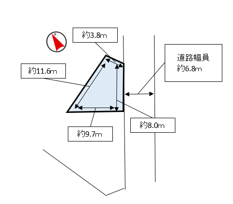 宮崎県・延岡市 古城町一丁目 売土地(18.33坪)※解体更地渡し